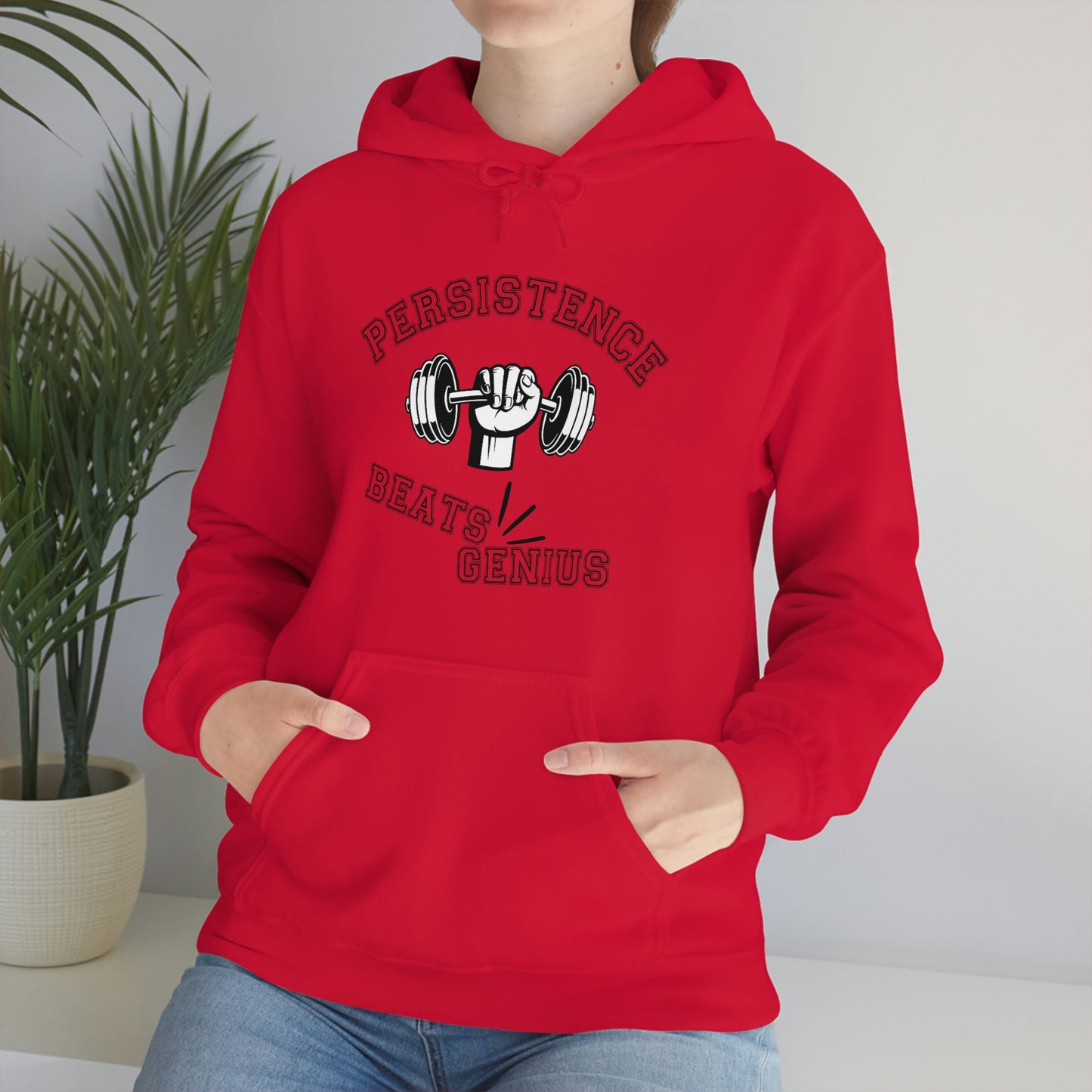 Persistence Beats Genius Unisex Hooded Sweatshirt