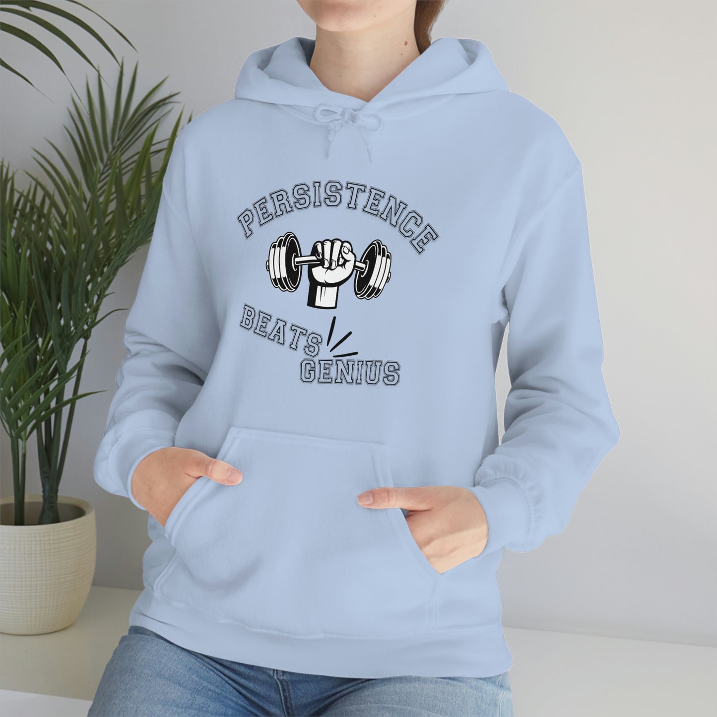 Persistence Beats Genius Unisex Hooded Sweatshirt